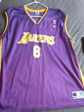 Champion Purple & Gold Lakers #8 Basketball Jersey